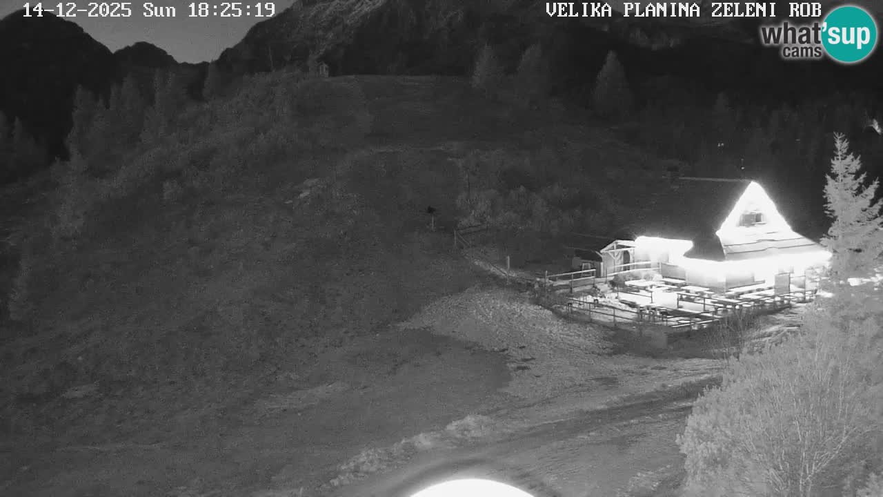 Zeleni Rob – kamera v živo | Velika Planina