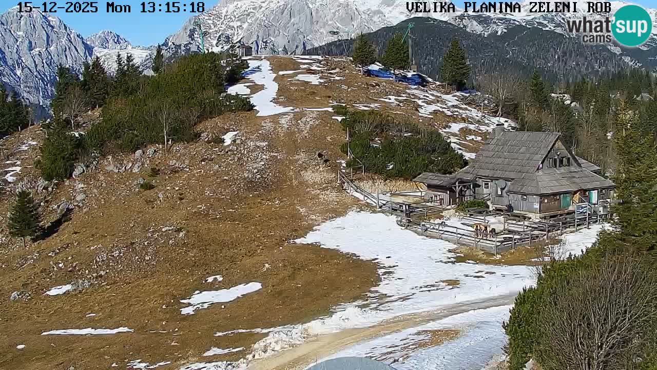 Zeleni Rob | Webcam en vivo Velika Planina