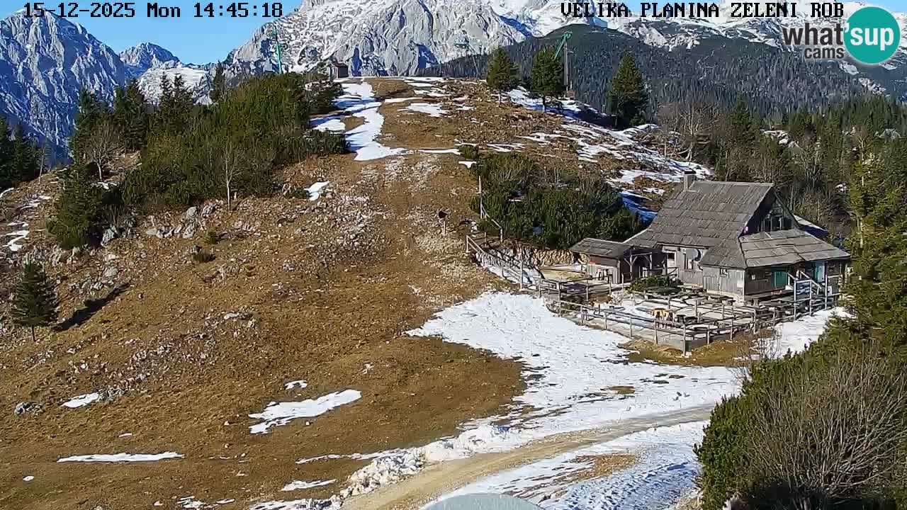 Zeleni Rob | Webcam en vivo Velika Planina