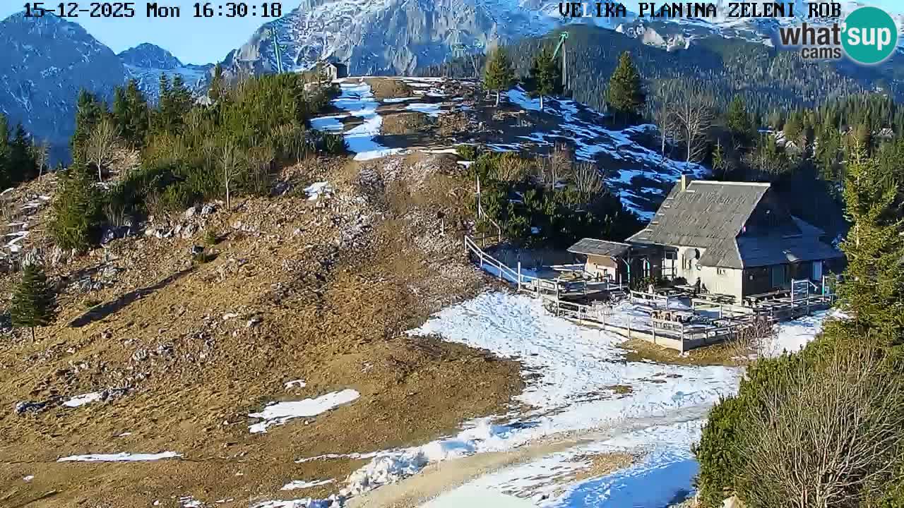 Zeleni Rob – kamera v živo | Velika Planina