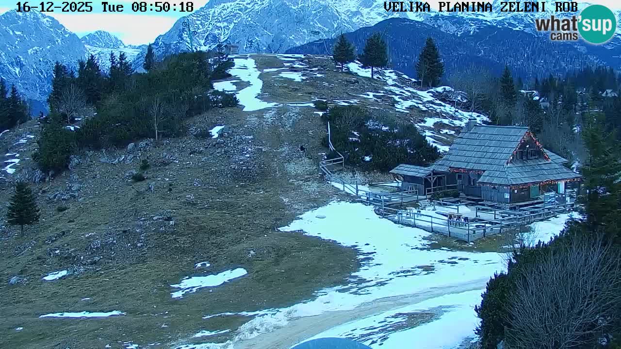 Zeleni Rob | Webcam en vivo Velika Planina