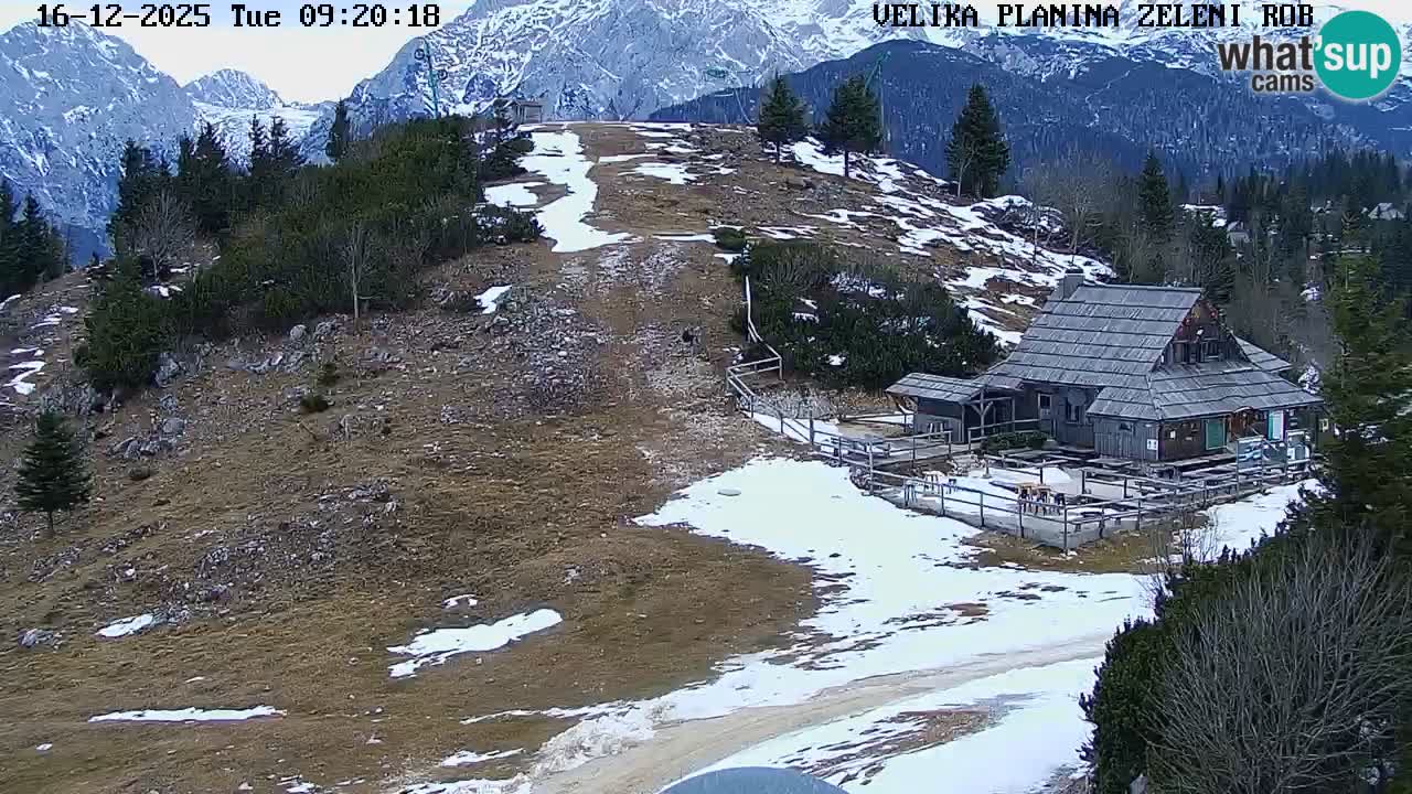 Zeleni Rob | Webcam en vivo Velika Planina