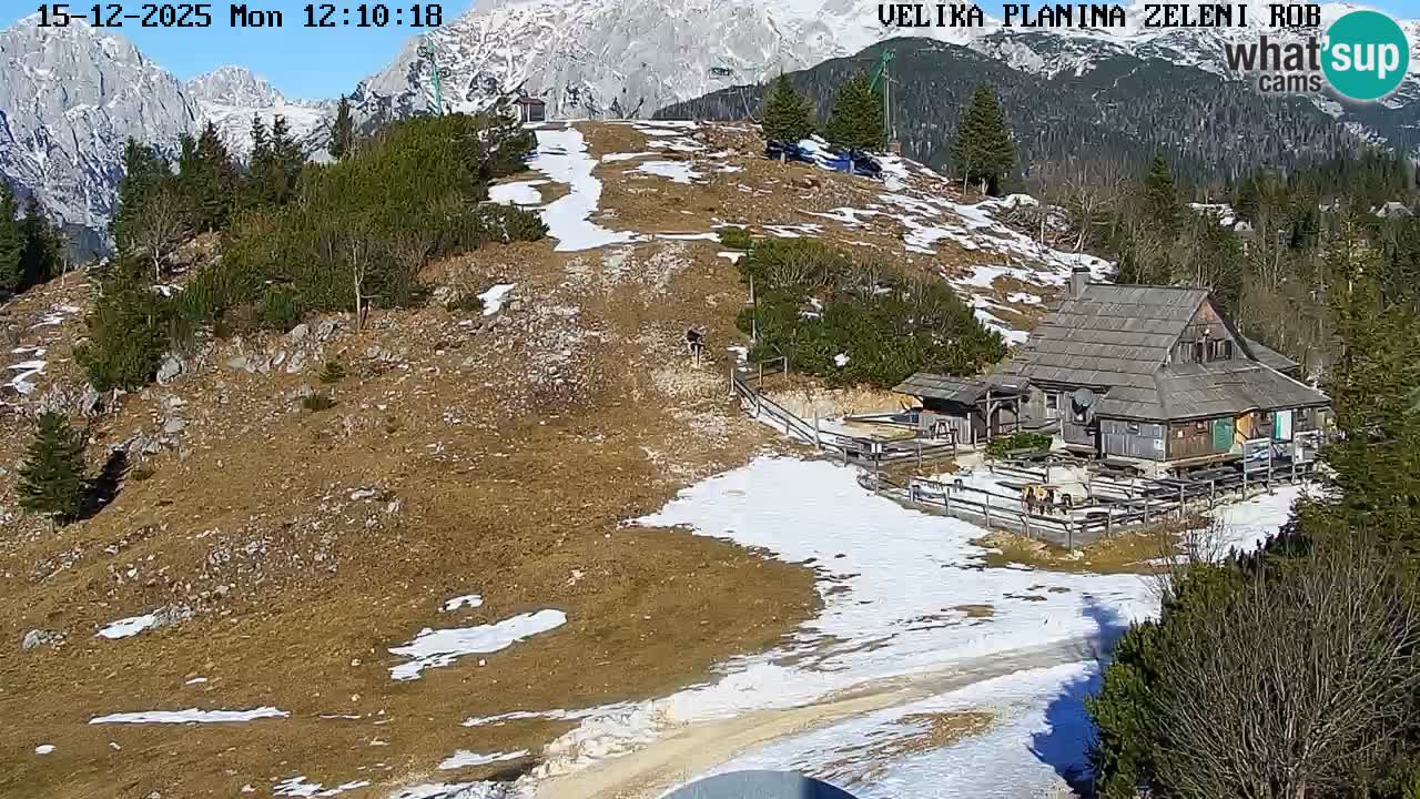 Zeleni Rob | Webcam en vivo Velika Planina