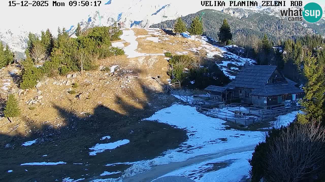 Zeleni Rob – kamera v živo | Velika Planina