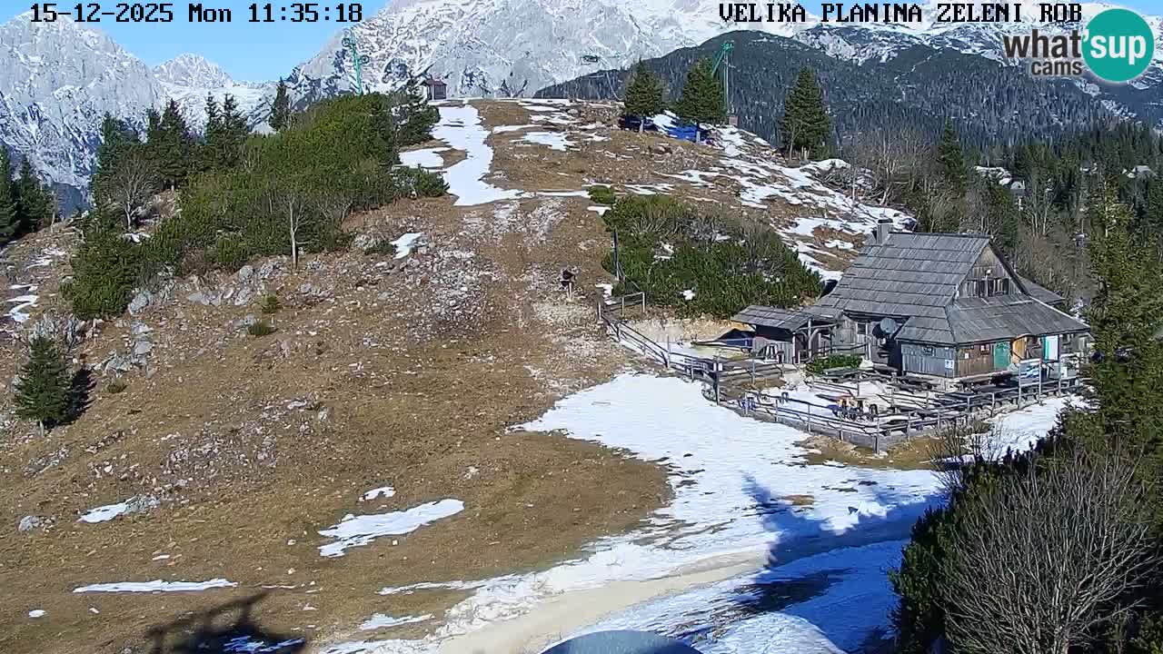 Zeleni Rob – kamera v živo | Velika Planina