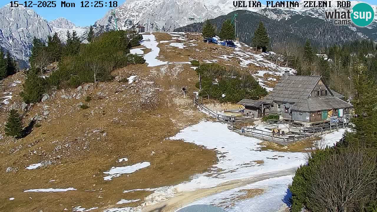 Zeleni Rob | Webcam en vivo Velika Planina
