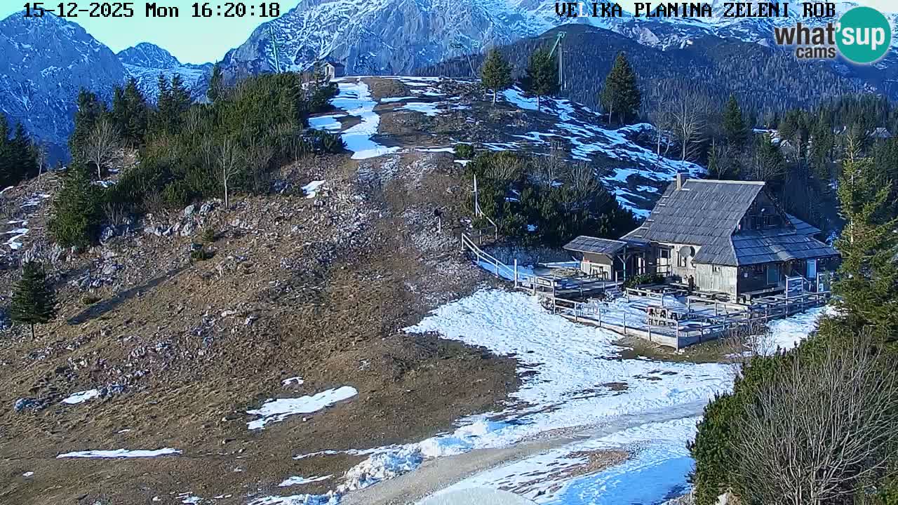 Zeleni Rob – kamera v živo | Velika Planina