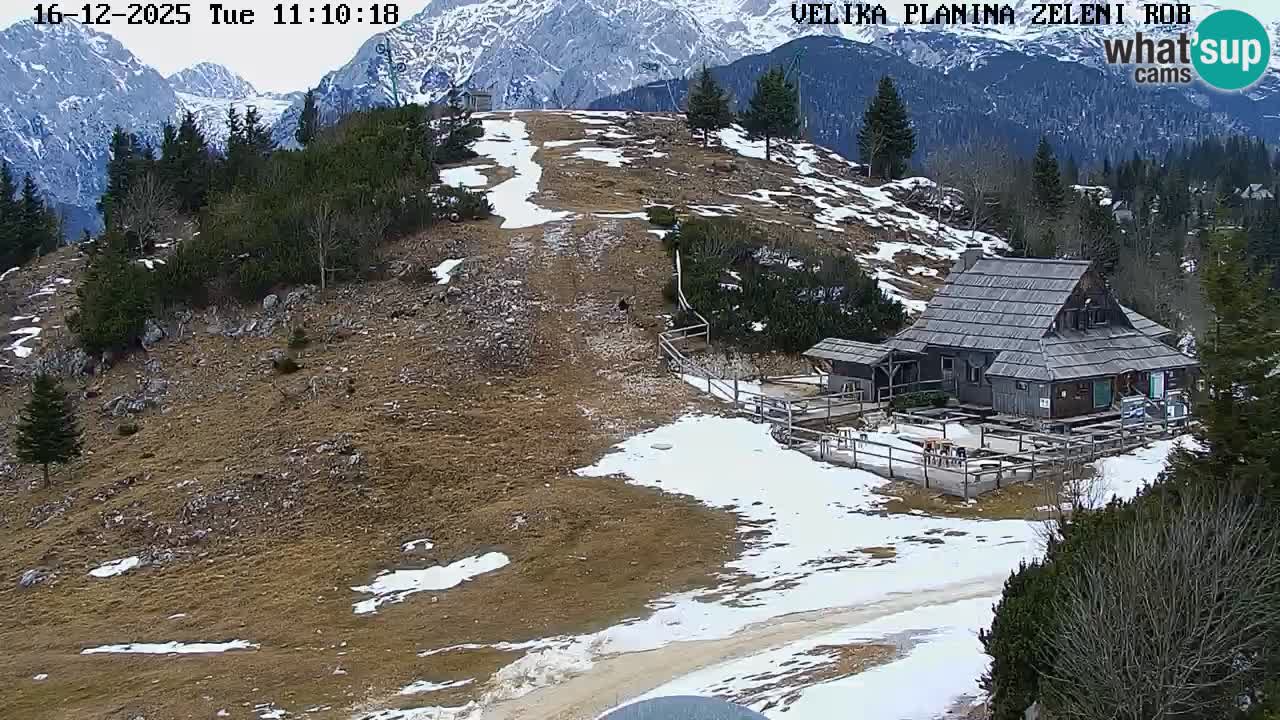 Zeleni Rob | Webcam en vivo Velika Planina