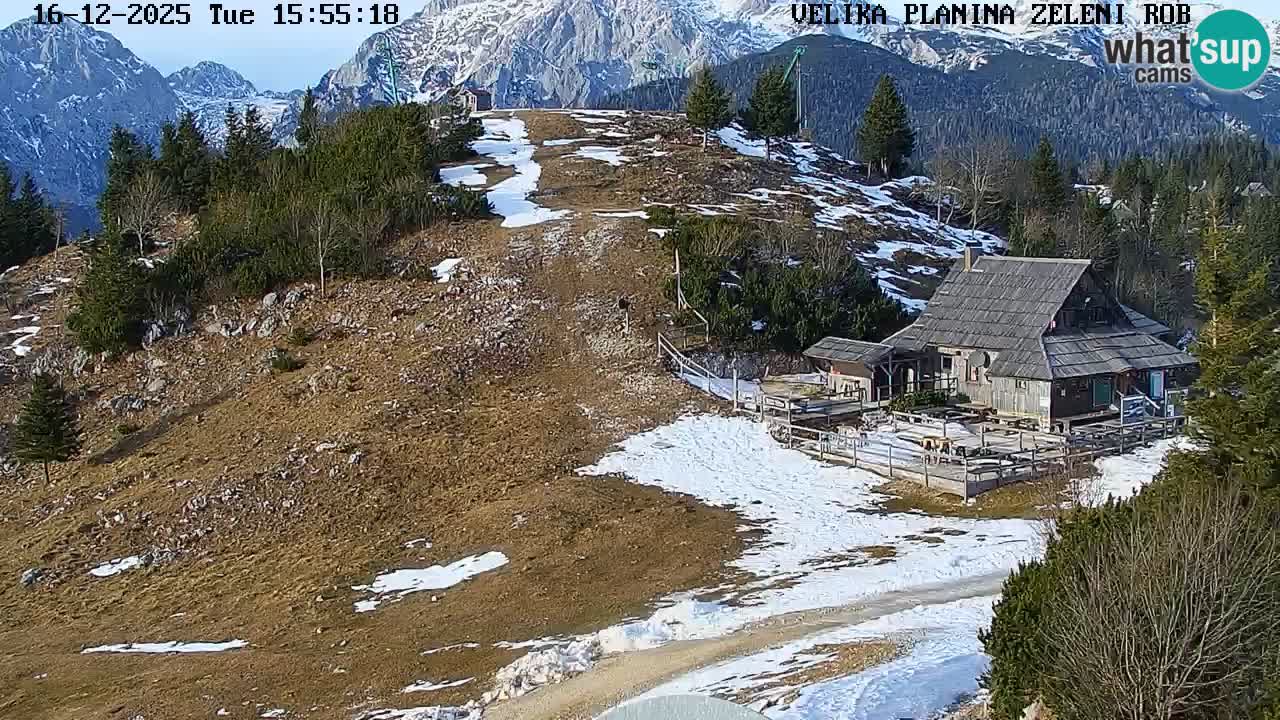 Zeleni Rob | Webcam en vivo Velika Planina