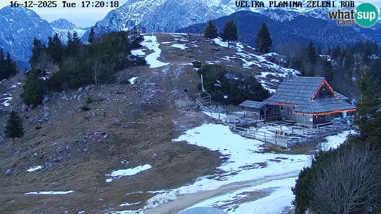 Zeleni Rob – kamera v živo | Velika Planina