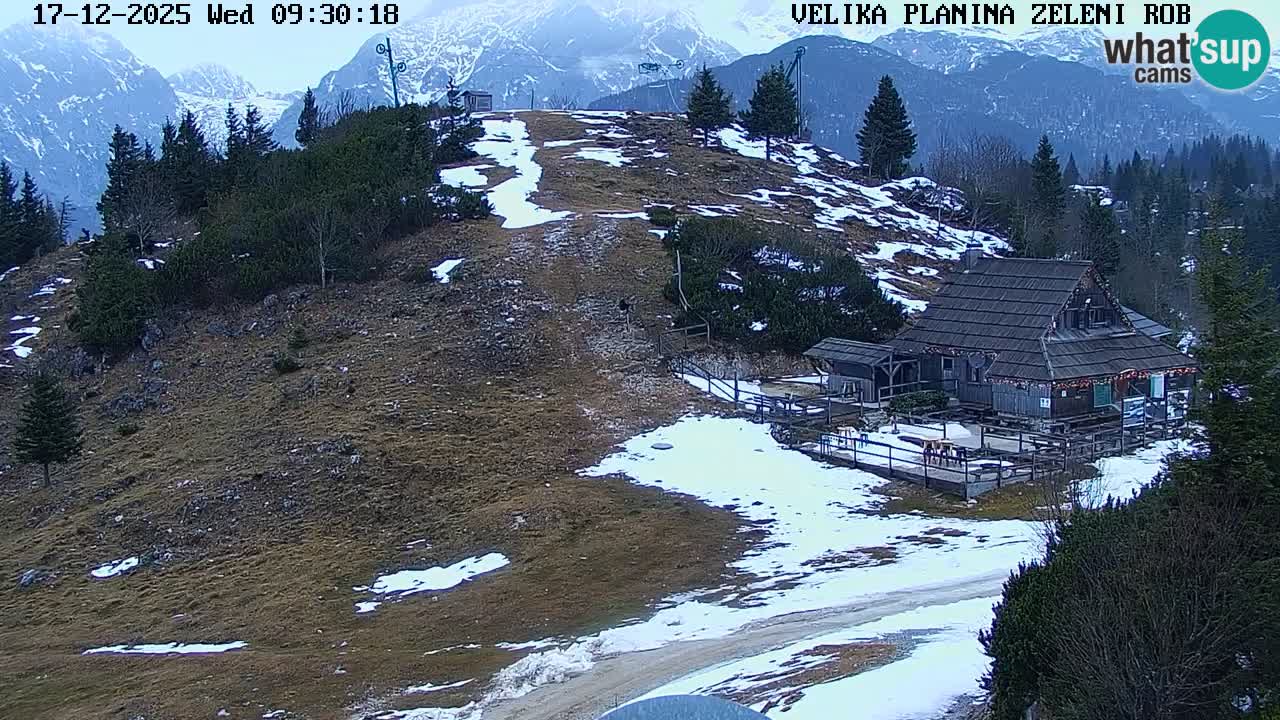 Zeleni Rob | Webcam en vivo Velika Planina