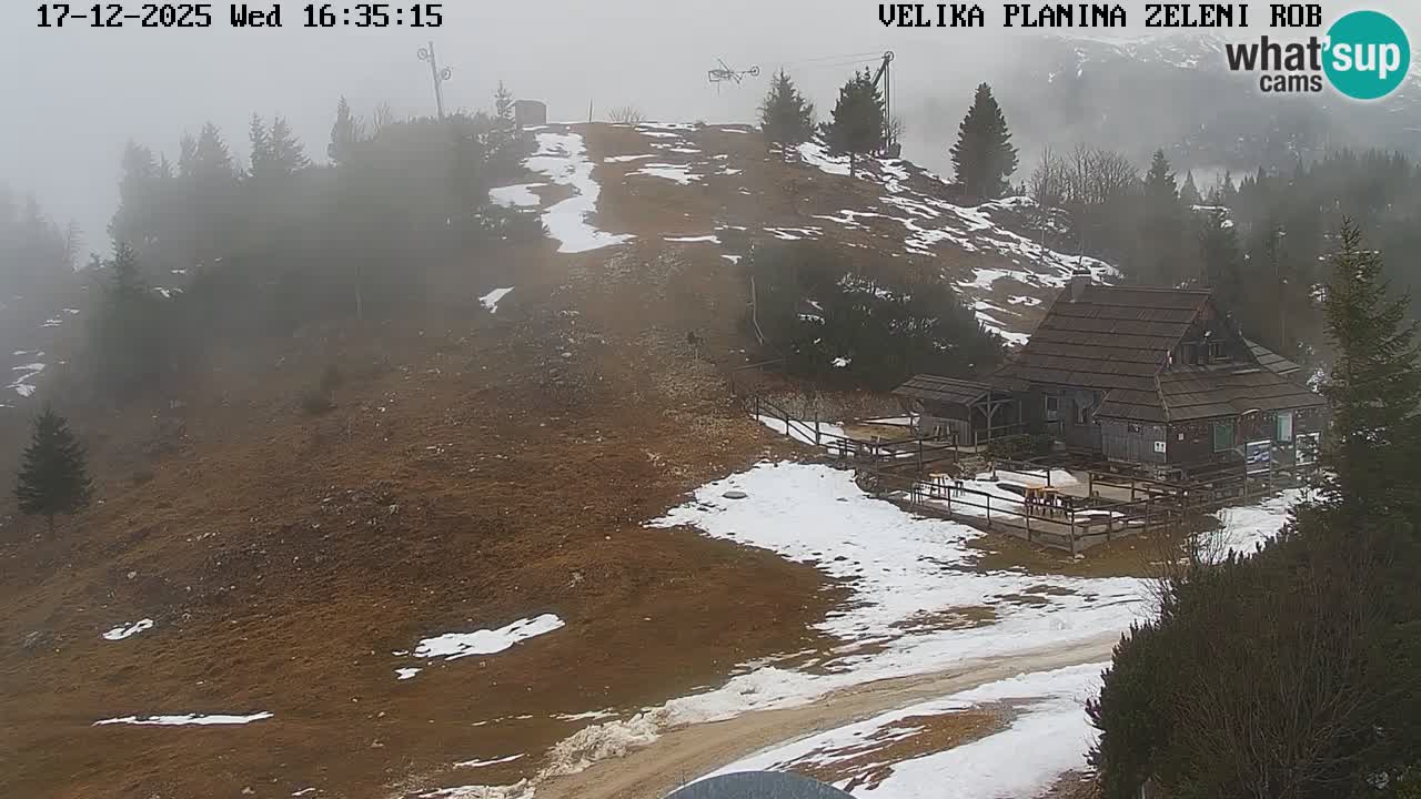 Zeleni Rob – kamera v živo | Velika Planina