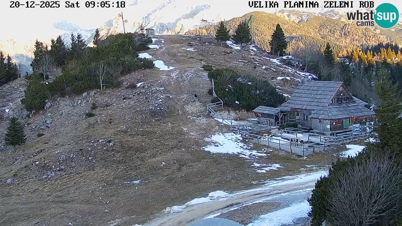 Zeleni Rob – kamera v živo | Velika Planina
