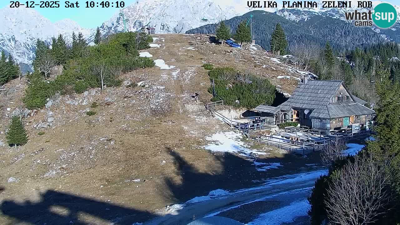 Zeleni Rob – kamera v živo | Velika Planina