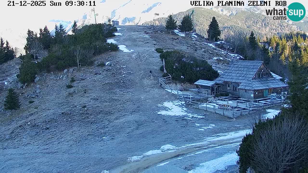 Zeleni Rob | Webcam en vivo Velika Planina