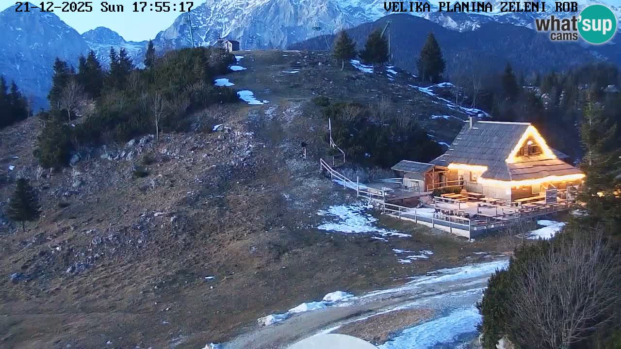 Zeleni Rob – kamera v živo | Velika Planina