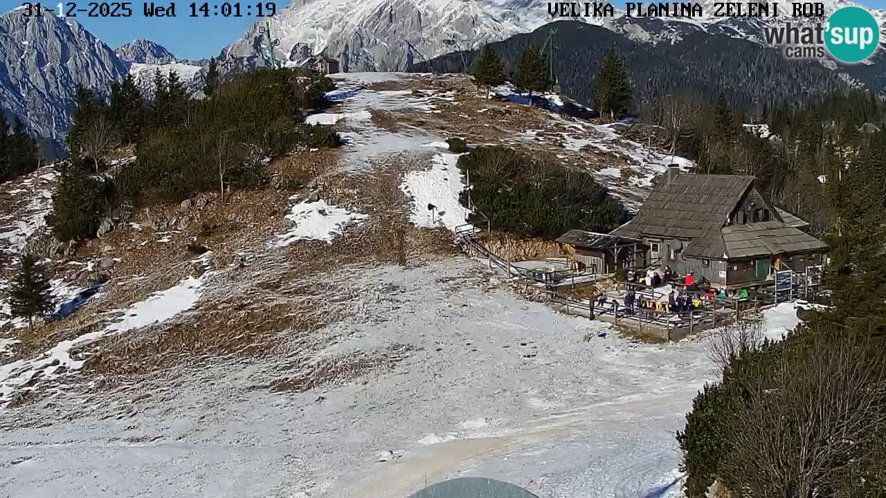 Zeleni Rob | Webcam en vivo Velika Planina