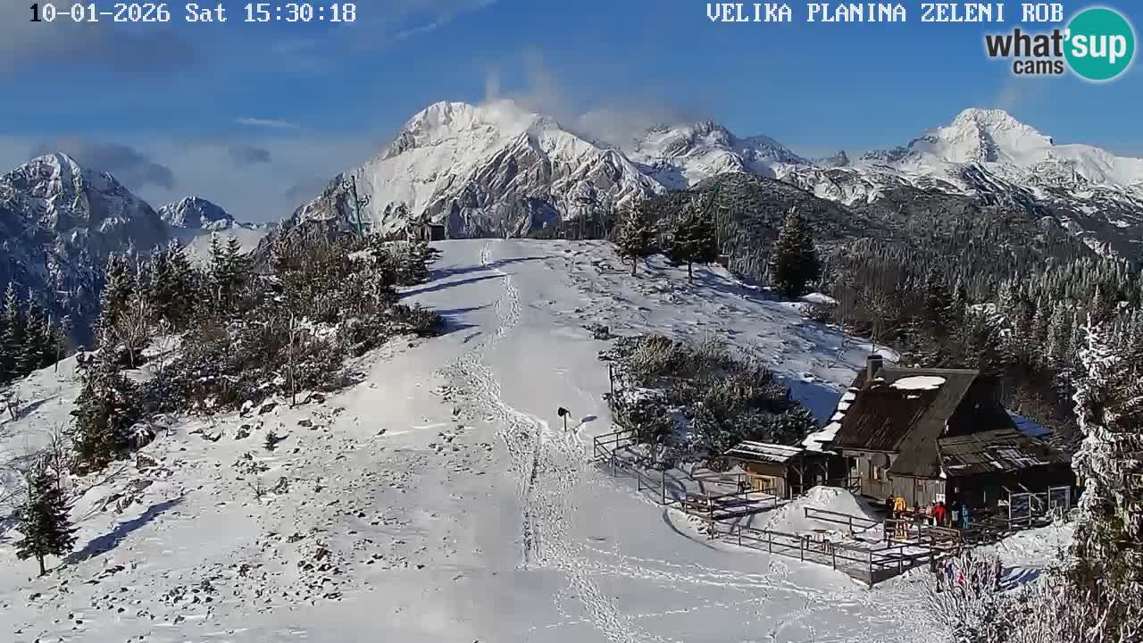 Zeleni Rob – kamera v živo | Velika Planina