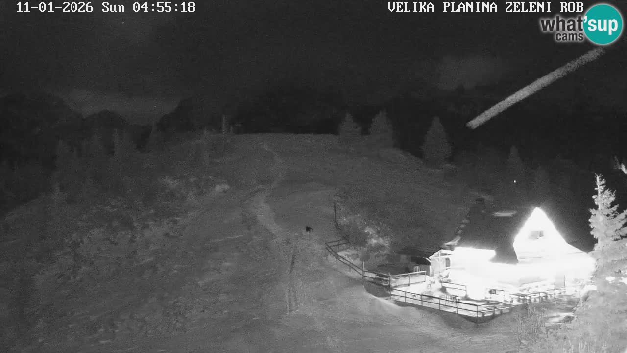 Zeleni Rob – kamera v živo | Velika Planina