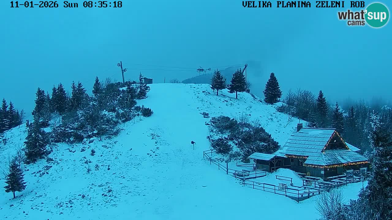 Zeleni Rob – kamera v živo | Velika Planina