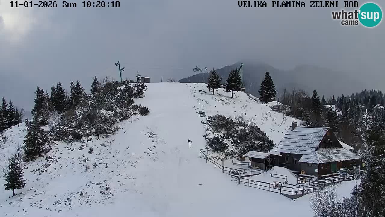 Zeleni Rob | Webcam en vivo Velika Planina