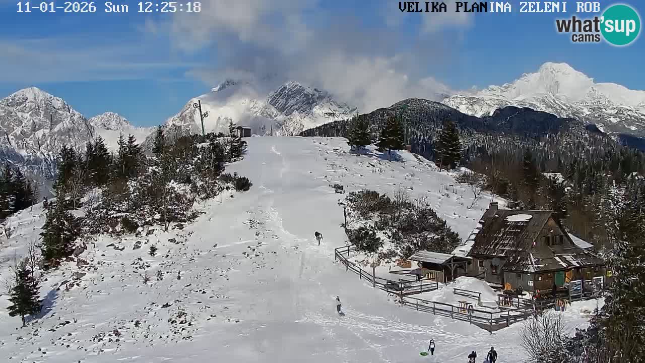 Zeleni Rob | Webcam en vivo Velika Planina