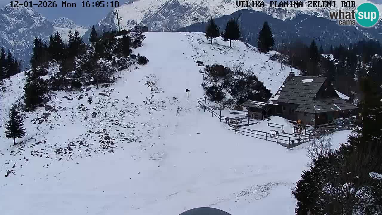 Zeleni Rob – kamera v živo | Velika Planina