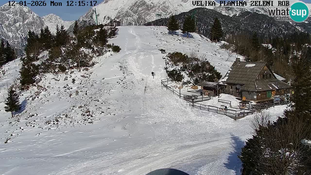 Zeleni Rob – kamera v živo | Velika Planina