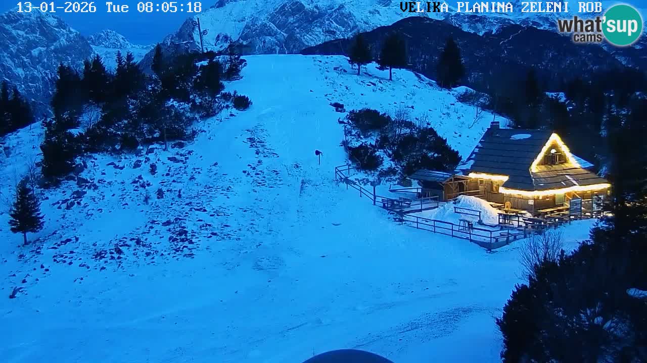 Zeleni Rob | Webcam en vivo Velika Planina