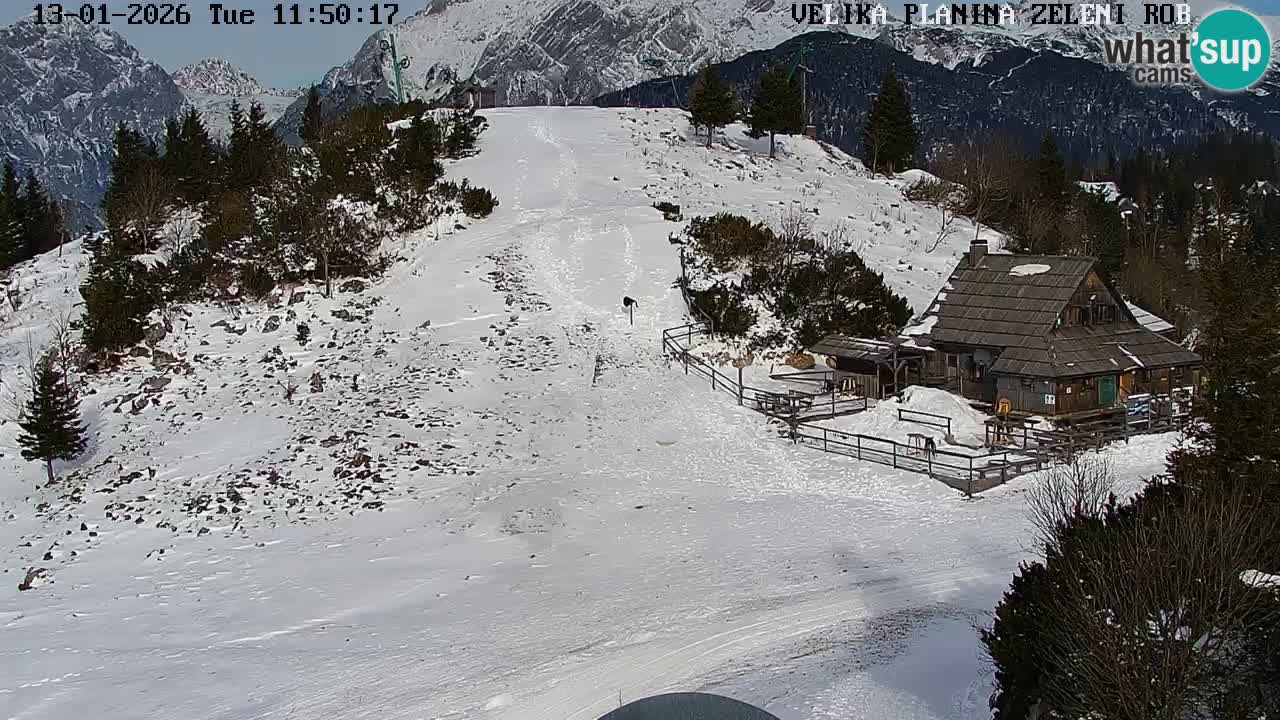 Zeleni Rob | Webcam en vivo Velika Planina