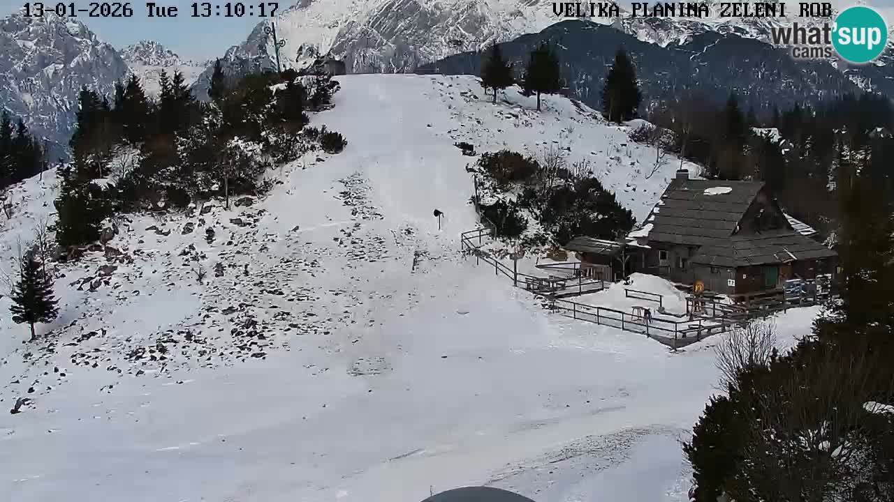 Zeleni Rob – kamera v živo | Velika Planina