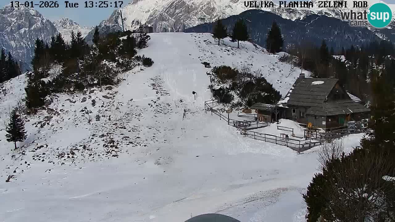 Zeleni Rob | Webcam en vivo Velika Planina