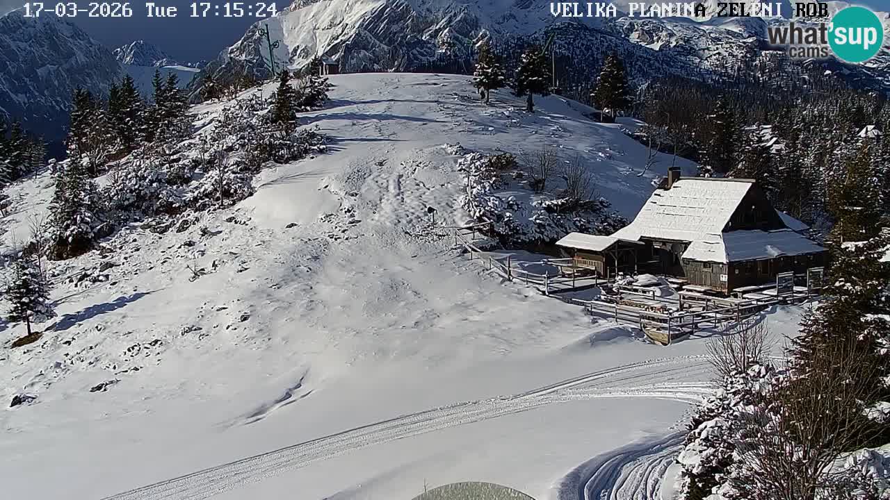 Zeleni Rob – kamera v živo | Velika Planina