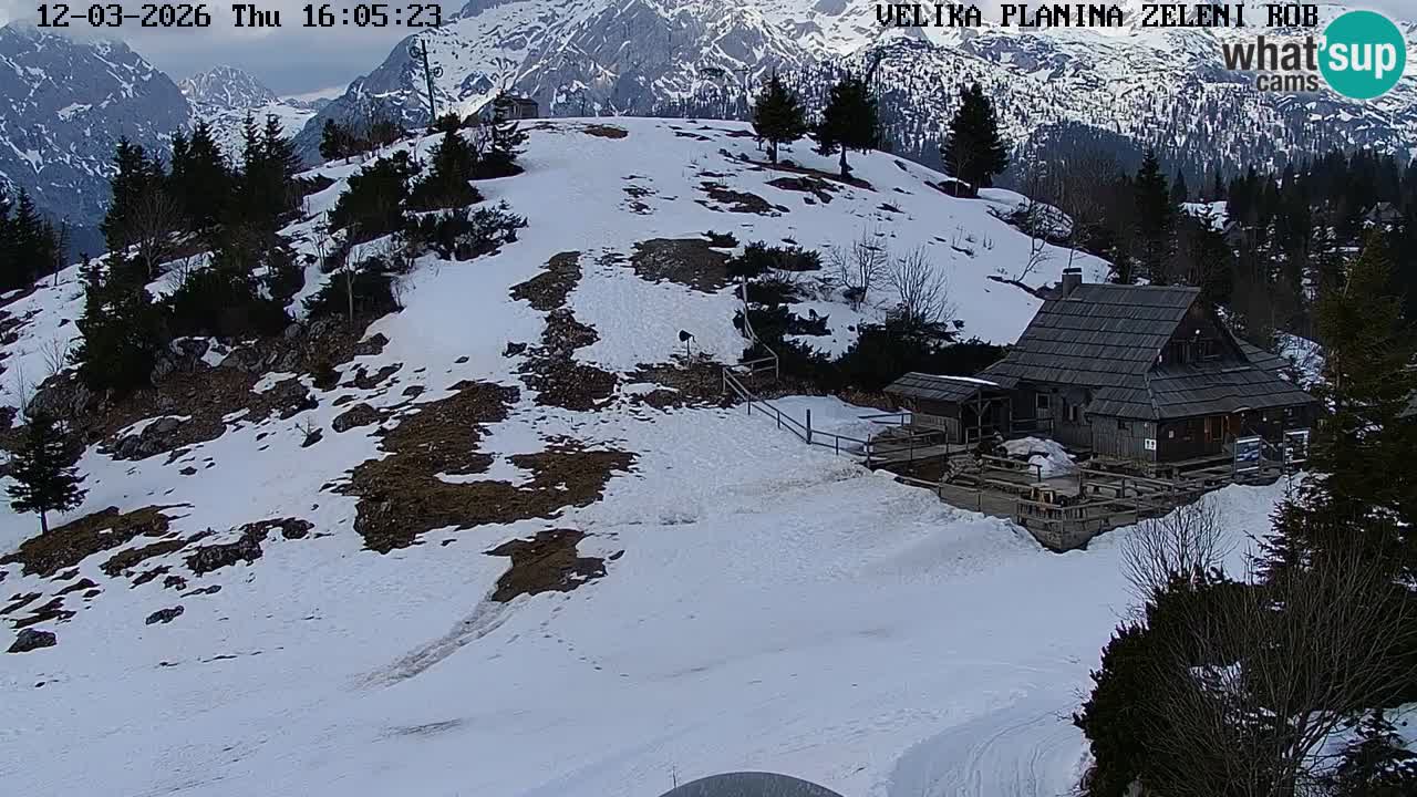 Zeleni Rob | Webcam en vivo Velika Planina