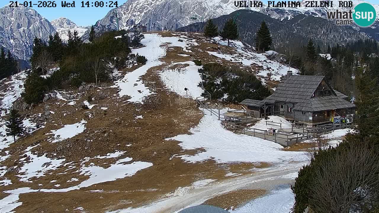 Zeleni Rob | Webcam en vivo Velika Planina