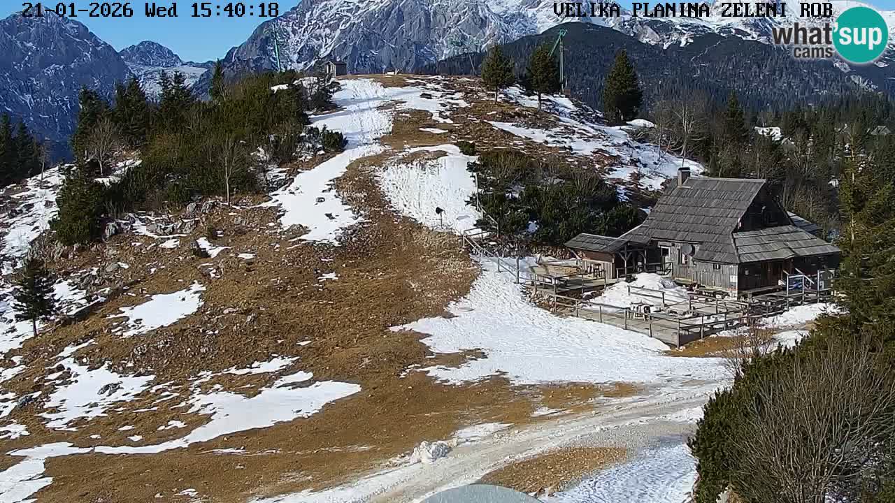 Zeleni Rob | Webcam en vivo Velika Planina
