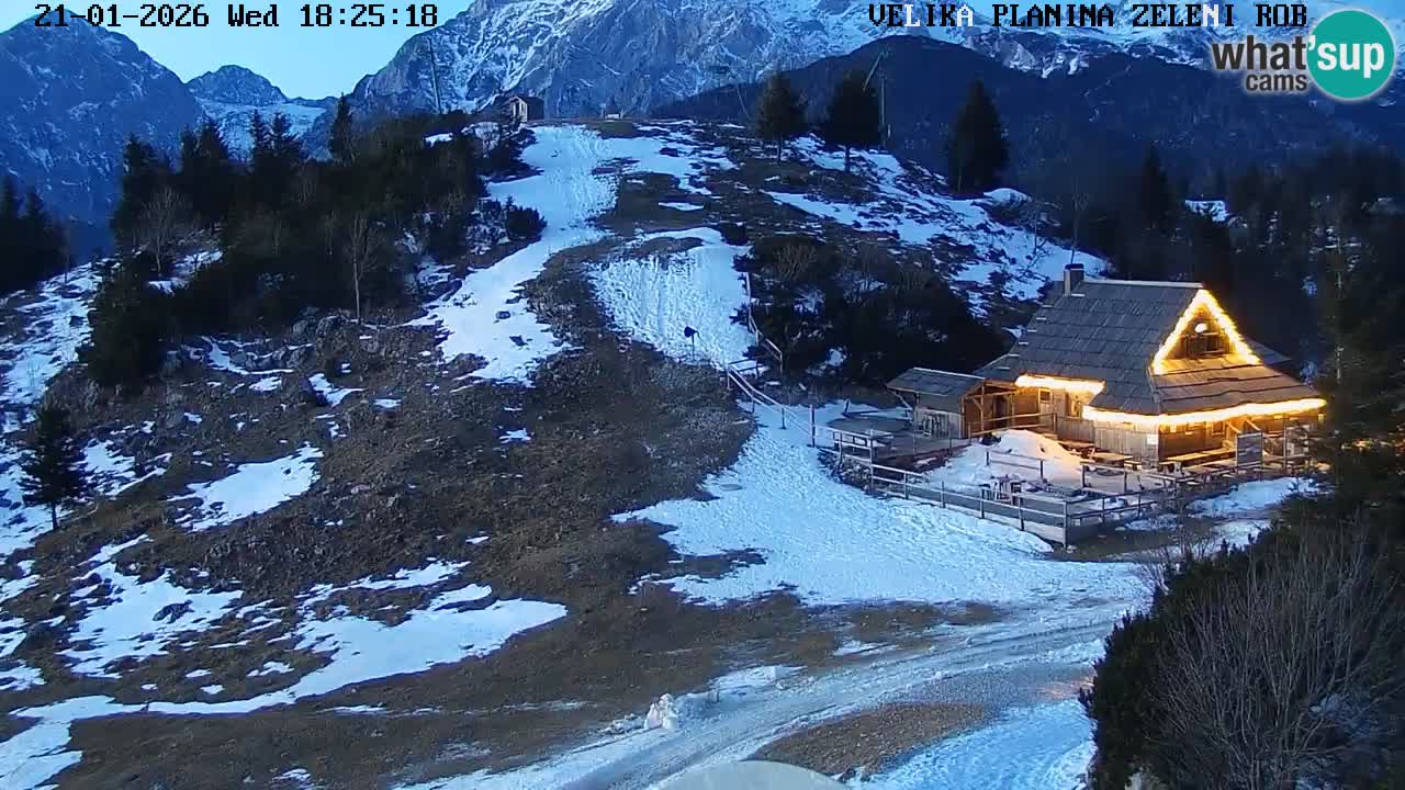 Zeleni Rob – kamera v živo | Velika Planina