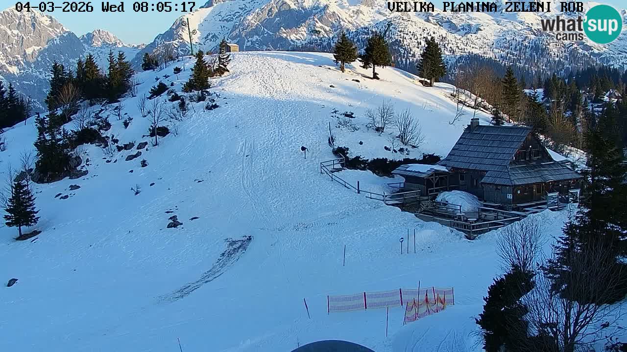 Zeleni Rob | Webcam en vivo Velika Planina