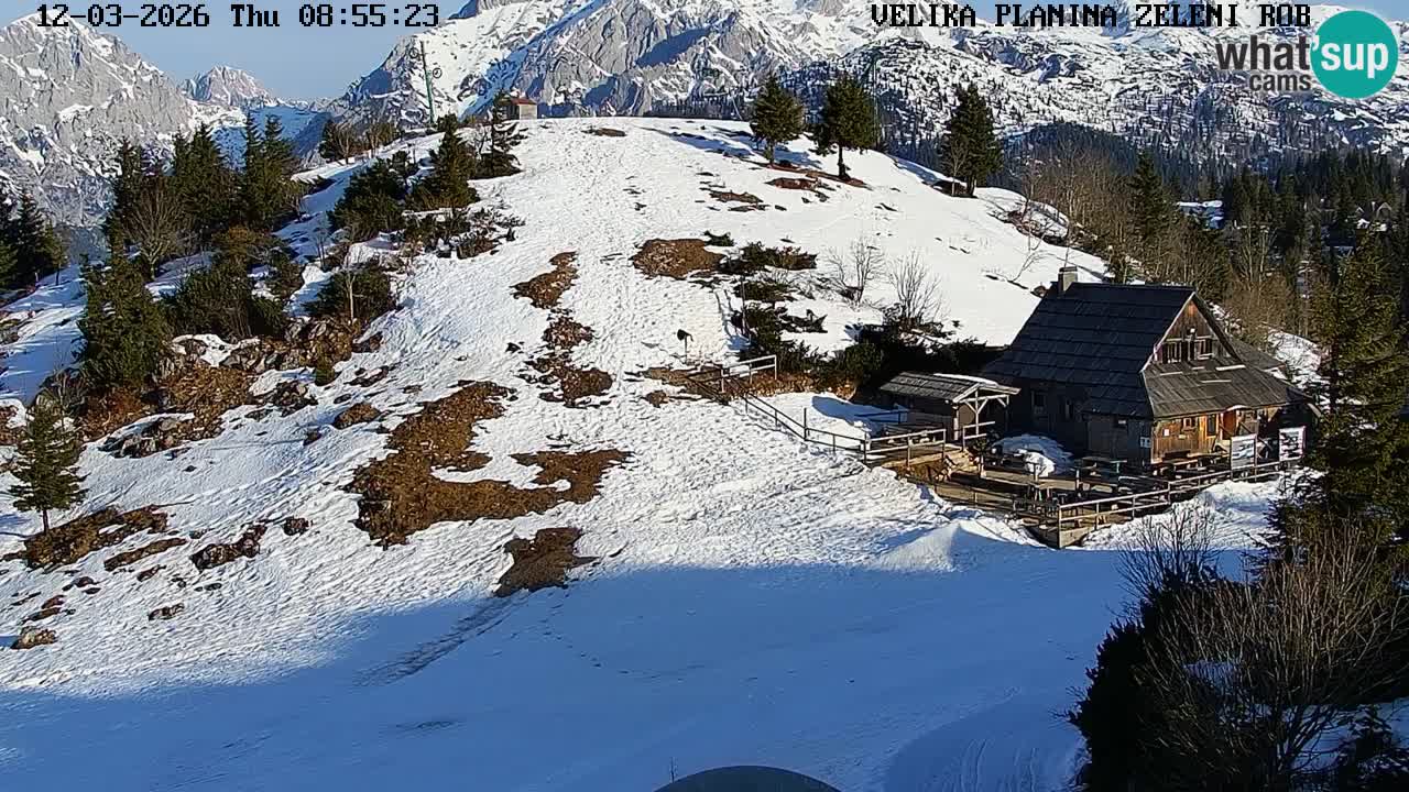 Zeleni Rob – kamera v živo | Velika Planina