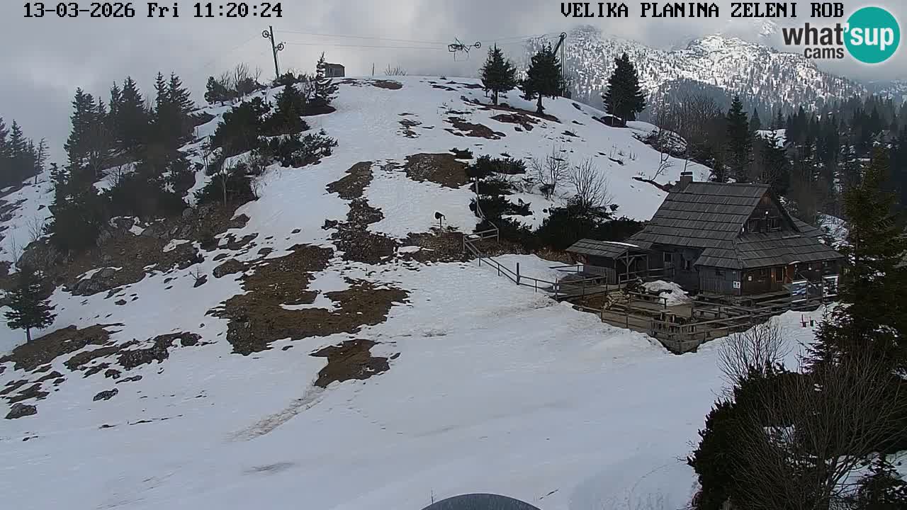 Zeleni Rob | Webcam en vivo Velika Planina