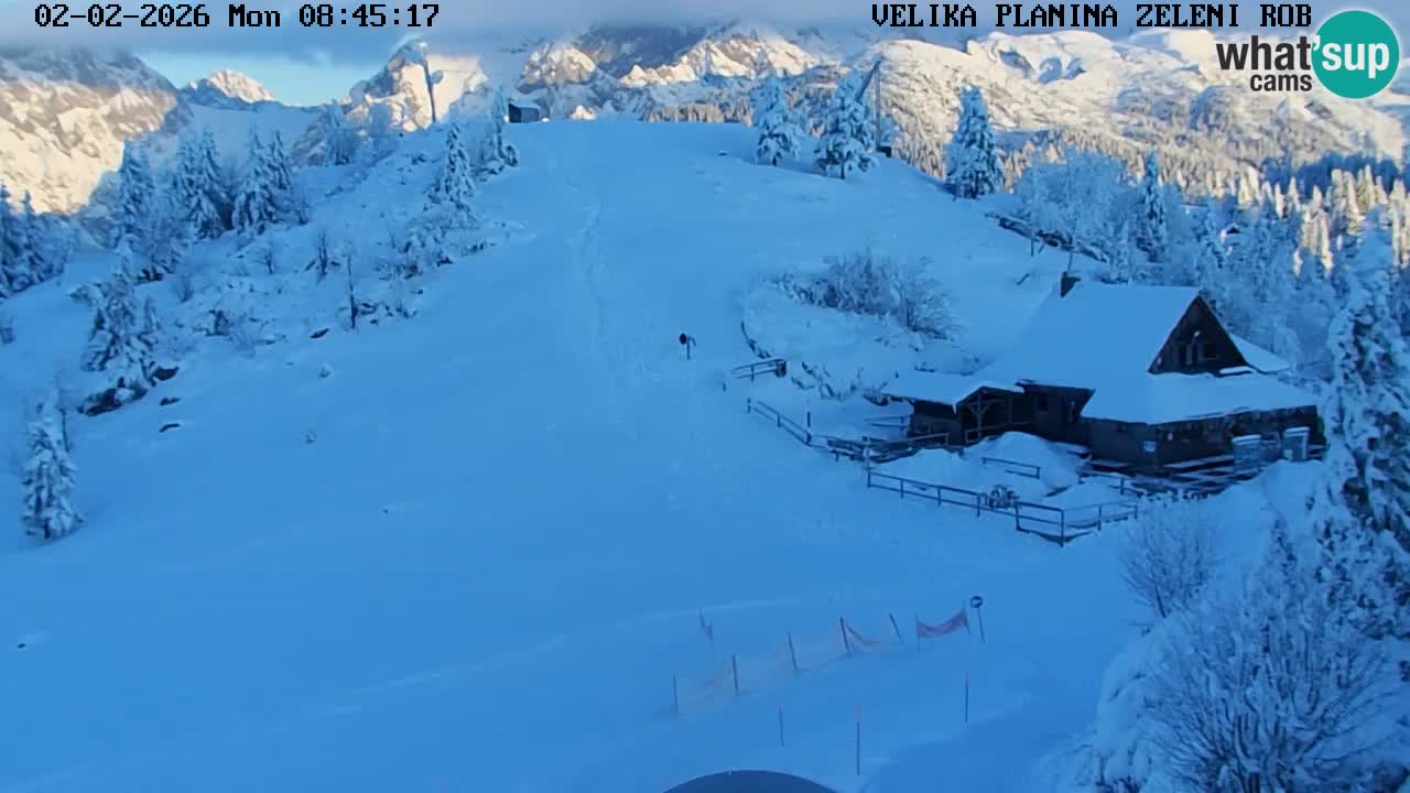 Zeleni Rob – kamera v živo | Velika Planina