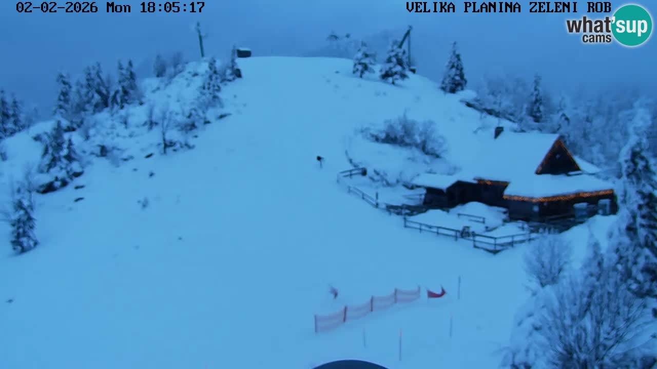 Zeleni Rob – kamera v živo | Velika Planina