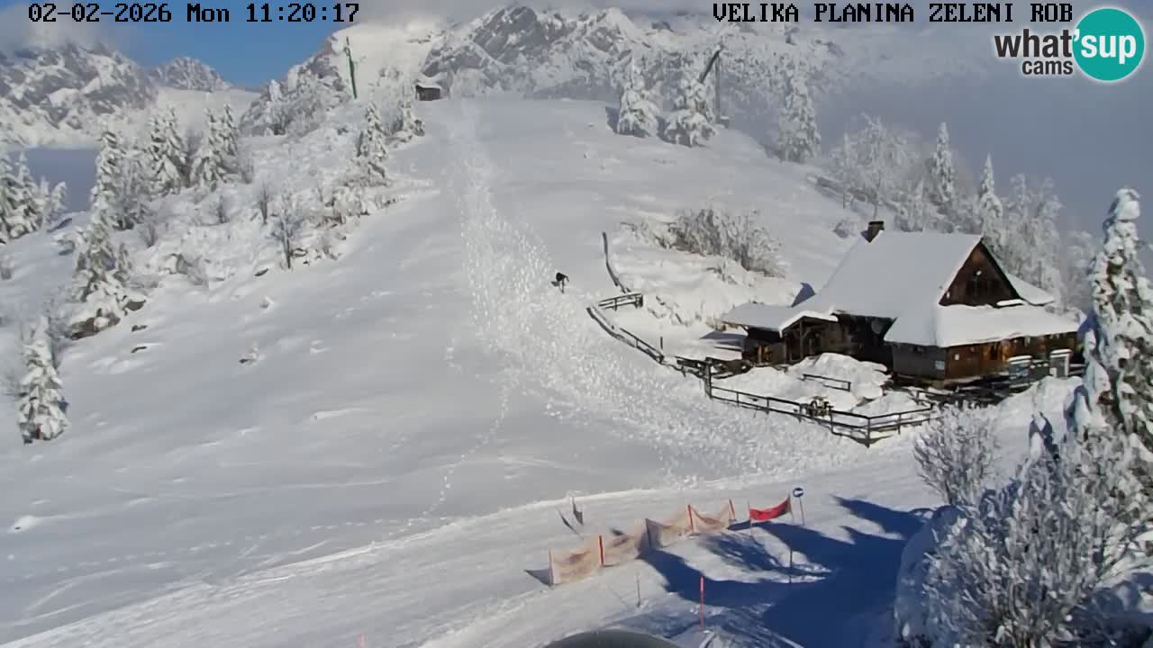 Zeleni Rob | Webcam en vivo Velika Planina
