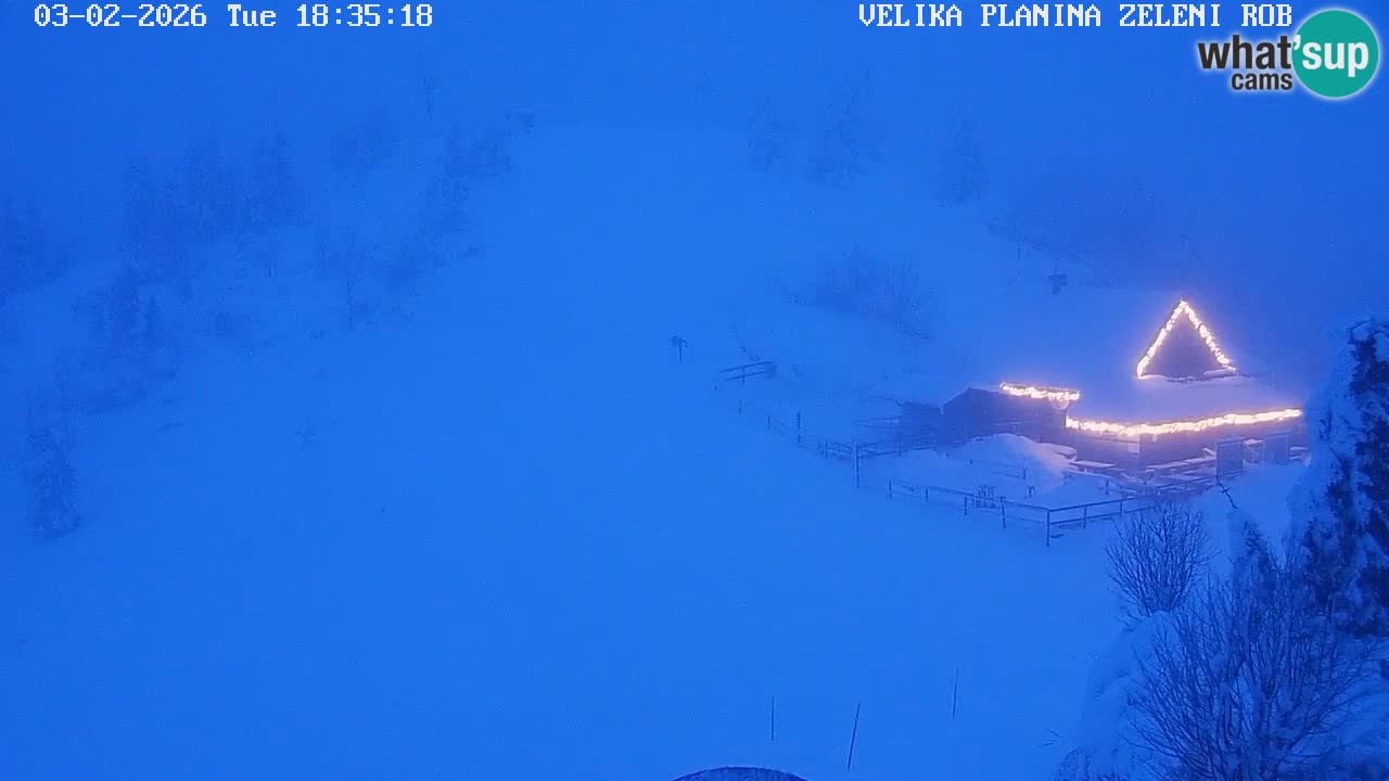 Zeleni Rob – kamera v živo | Velika Planina