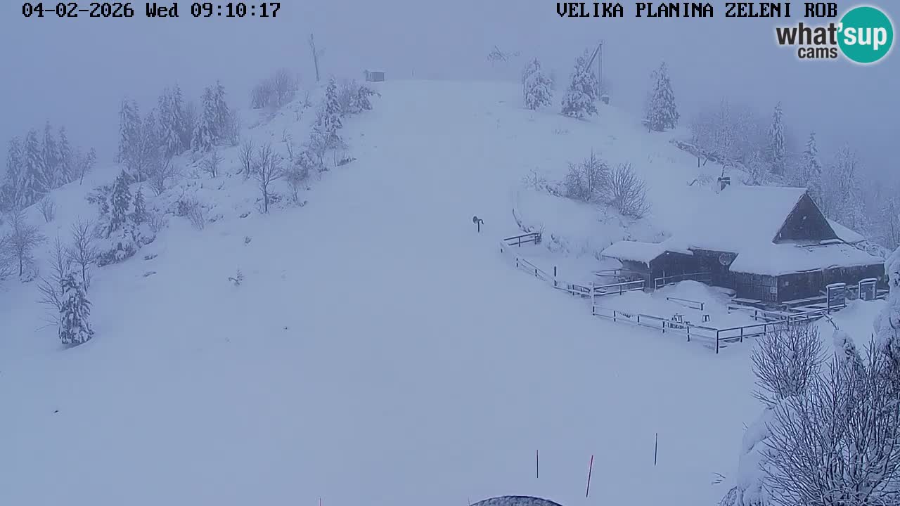 Zeleni Rob | Webcam en vivo Velika Planina
