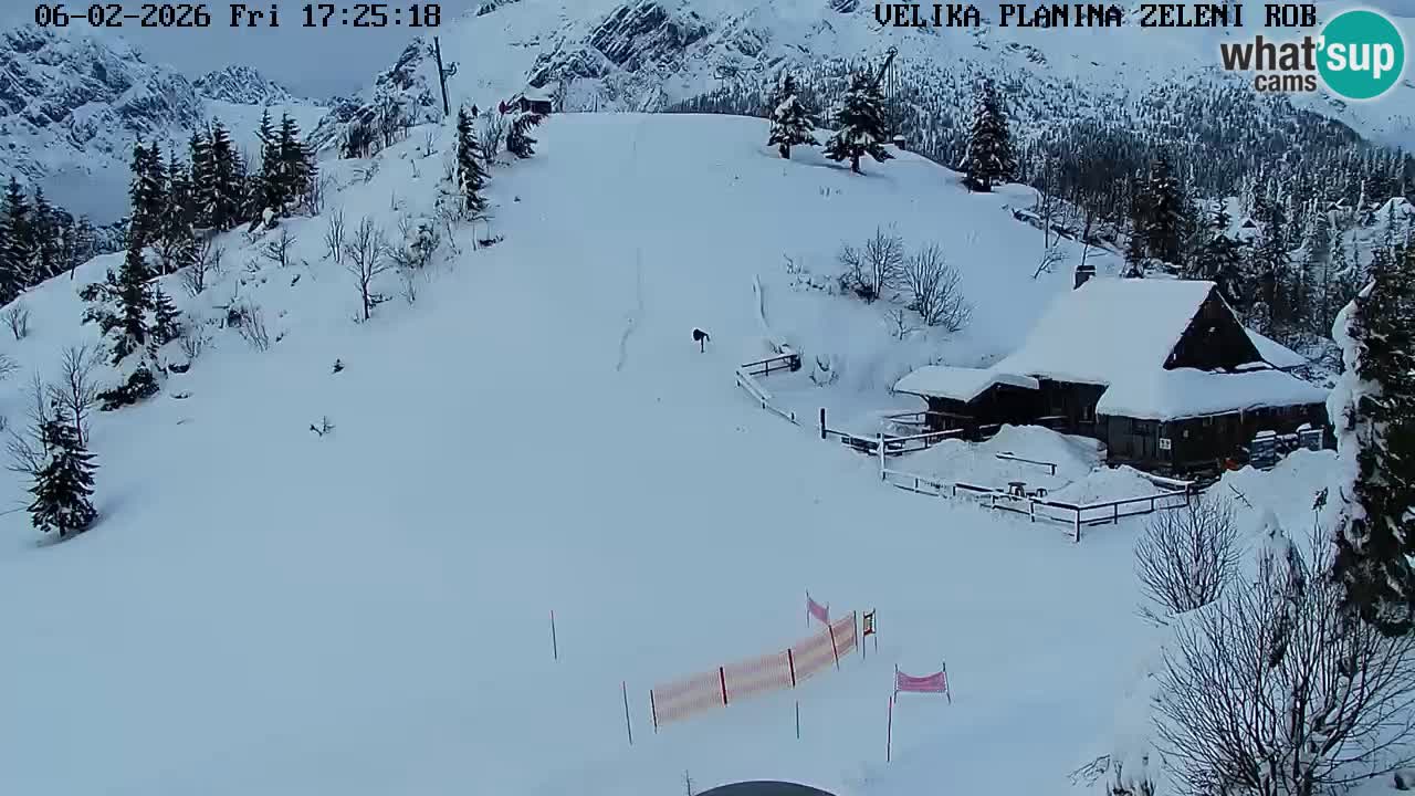Zeleni Rob – kamera v živo | Velika Planina