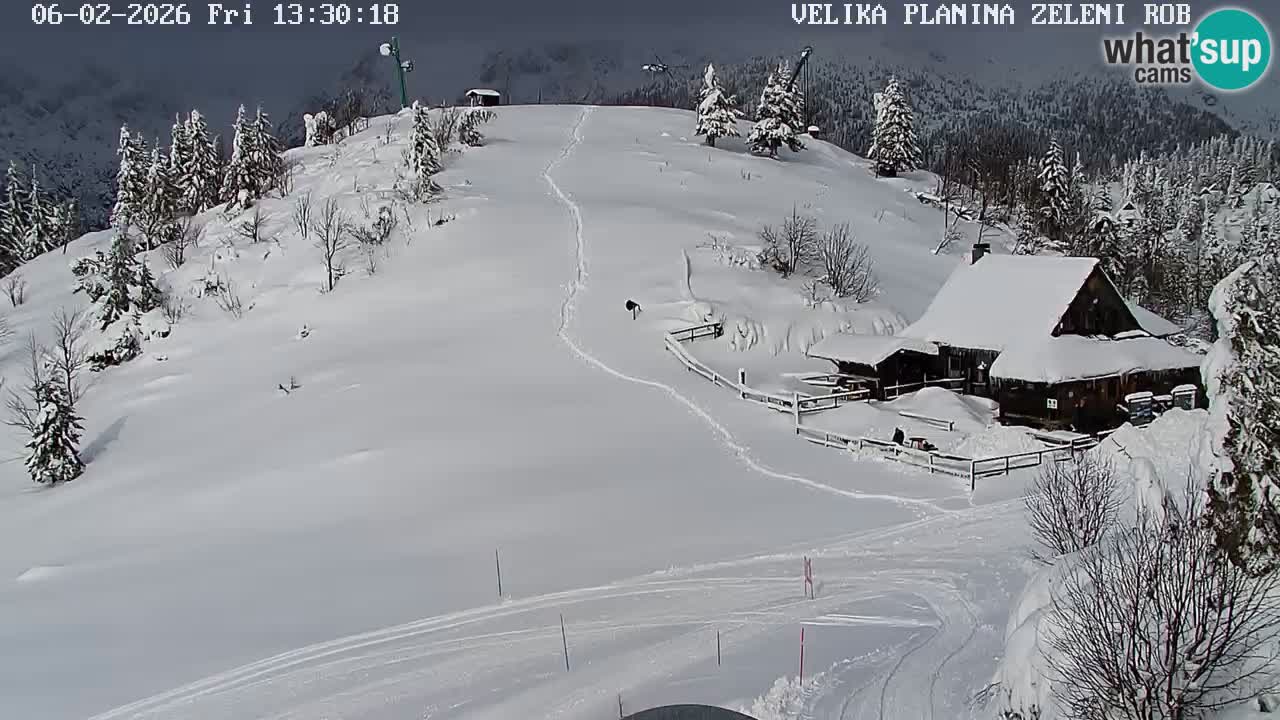 Zeleni Rob | Webcam en vivo Velika Planina