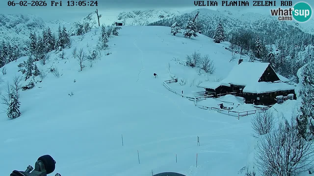 Zeleni Rob – kamera v živo | Velika Planina
