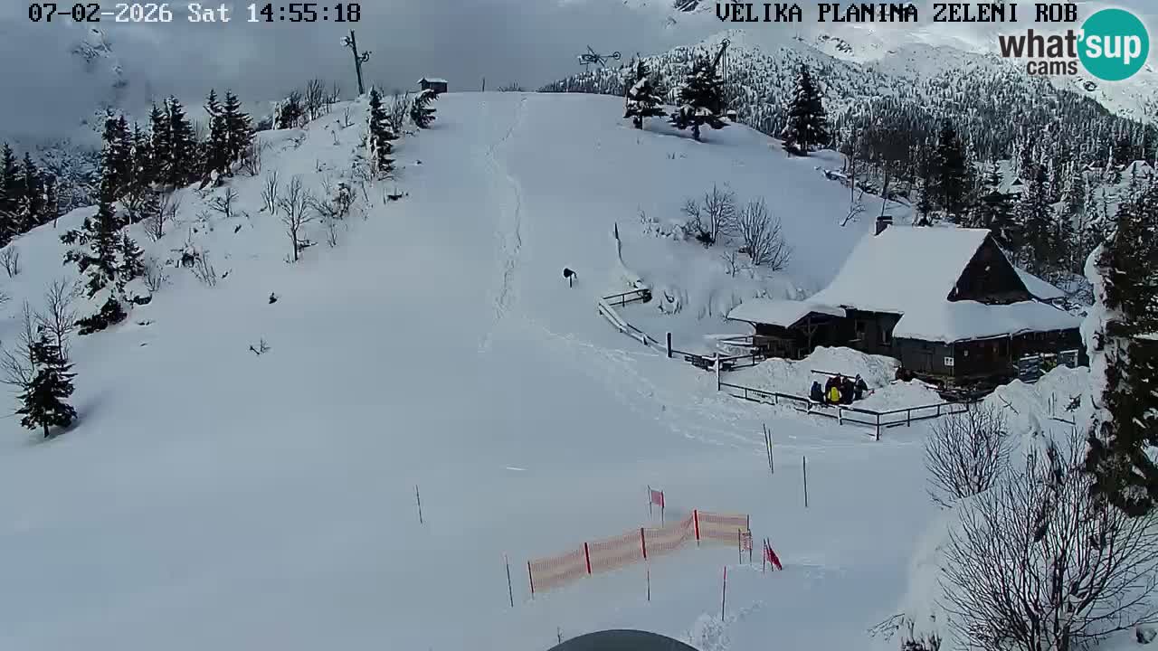 Zeleni Rob | Webcam en vivo Velika Planina