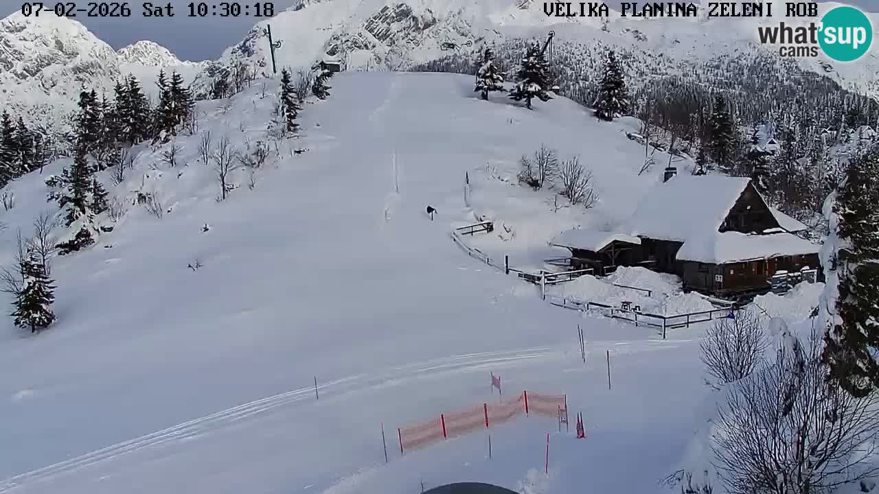 Zeleni Rob | Webcam en vivo Velika Planina